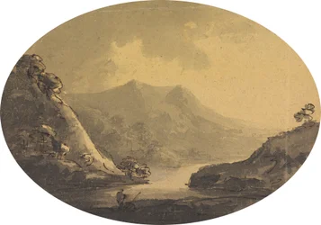 Paesaggio con pescatore