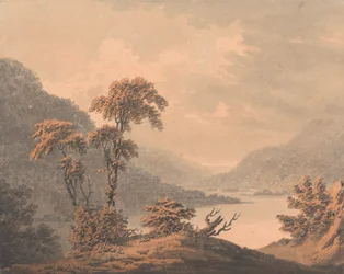 Vista di Barnscliff, vicino a Scarborough, quando inondato dal Derwent