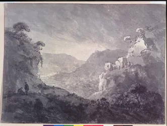 Veduta di una valle tortuosa