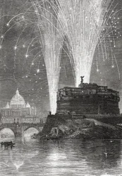 Illuminazione di San Pietro e spettacolo pirotecnico su Castel Sant