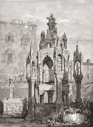 Le tombe degli Scaligeri, Verona, Italia, fine XIX secolo. Da Italian Pictures di Rev. Samuel Manning, pubblicato c.1890