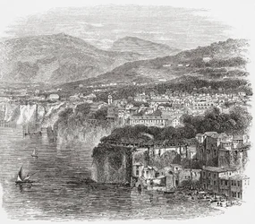 Veduta di Sorrento, Campania, Italia meridionale, alla fine del XIX secolo. Da Immagini Italiane di Rev. Samuel Manning, pubblicato c.1890.
