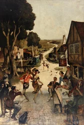 Scena Rustica: Contadini che Ballano