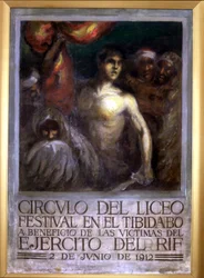 Manifesto che pubblicizza il Festival a favore delle vittime del RIF