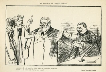 Illustrazione di Ricardo Flores (1878-1918) in Le Rire, 27/07/12 - Il Waterloo dell