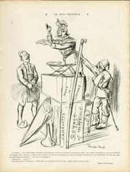 Illustrazione di Ricardo Flores (1878-1918) in Le Rire, 20/09/13 - Il Bugiardo - Germania Prussia, Turchia, Guerra del 14-18 Prime Topi - Guglielmo II