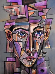 Ritratto geometrico astratto