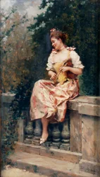 Ragazza con flauto, c.1895