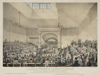 Inaugurazione del teatro delle lezioni a Marylebone, Londra