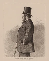 Il defunto barone Meyer De Rothschild (incisione)