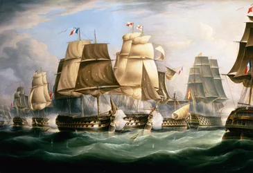 La battaglia di Trafalgar, 21 ottobre 1805, a metà giornata