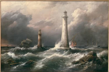 H.M.S. Lord Warden al largo dei fari di Eddystone