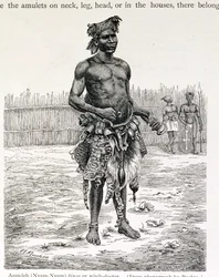 Azandeh (Nyam-Nyam) Binsa o Stregone, inciso da Jahrmargt, da 