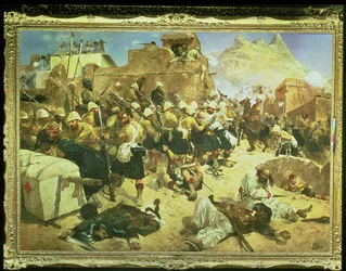 Candahar: Gli Highlanders del 92° e i Gurkhas del 2° che assaltano Gaudi Mullah Sahibdad