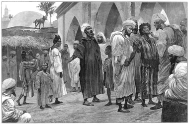 Il mercato degli schiavi in Marocco, 1888