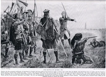 La battaglia del Quebec, 1759, illustrazione da 