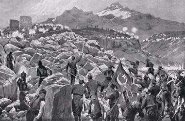 La ribellione cretese contro i turchi, illustrazione da 