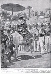 La resa di Rangoon agli inglesi, 1824, illustrazione da 