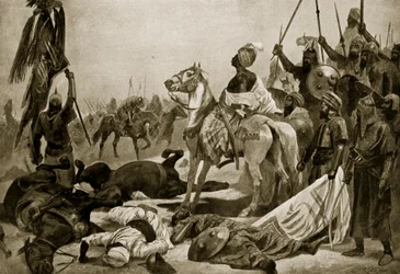 Hyder Ali a Conjeveram, 1780, illustrazione da «Storia della nazione britannica di Hutchinson», 1923 circa