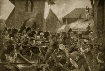 I 42nd Highlanders a Corunna, illustrazione da 