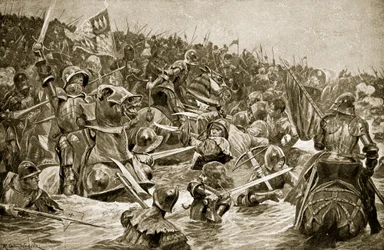 La battaglia di Towton, illustrazione da 