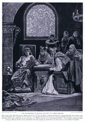 Gli assassini di Becket partono per la loro missione, anni 