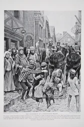 La punizione di un fornaio fraudolento, illustrazione da «Hutchinson