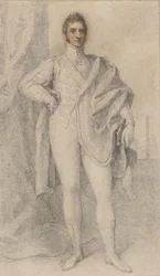 Ritratto di George, 5º duca di Marlborough, con Blenheim in lontananza