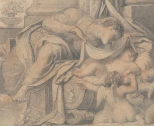 Vergine che Adora il Cristo Dormiente