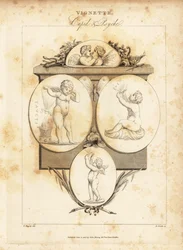 Gemme che illustrano Cupido e Psiche (incisione)
