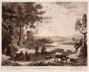 Liber Veritatis: No. 42, Paesaggio fluviale con pastore e pastorella