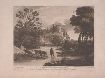 Veduta di Tivoli al tramonto, pubblicata nel 1775