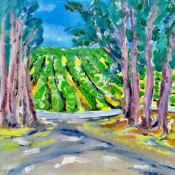 Vigneto oltre gli alberi, 2019