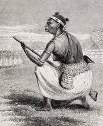 Il capo ufficiale della brigata di amazzoni di Richards, da 