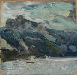 Lago Traun con Montagna Greca Dormiente, 1907