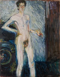 Autoritratto nudo con tavolozza