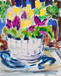 Fiori in una botte