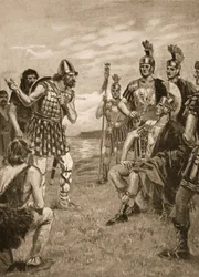 Agricola riceve un re irlandese, illustrazione da 