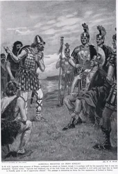 Agricola riceve un re irlandese, illustrazione da 