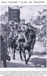 Re Riccardo I guida i suoi crociati, c.1950