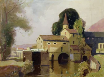 Moulin de Coty, Cahors, 1924 circa (olio su tela)