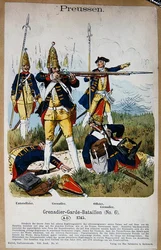 Granatieri e ufficiali prussiani nel 1745, c.1890