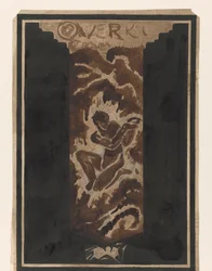 Primo progetto per la copertina del libro Over Kunst, II, di R.N. Roland Holst