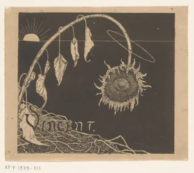 Progetto di copertina per: Richard Roland Holst, Mostra delle opere lasciate da Vincent Van Gogh, 1892