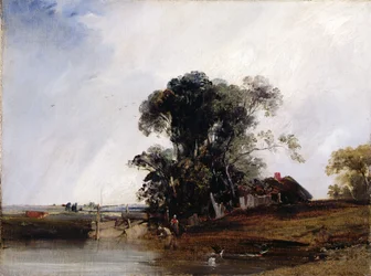 Paesaggio con uno stagno