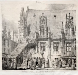 Rouen: Entrata della Sala dei Passi Perduti, Palazzo di Giustizia, 1824