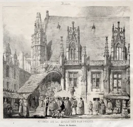 Rouen: Entrata della Sala dei Passi Perduti, Palazzo di Giustizia