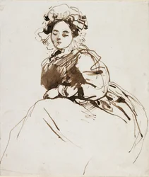 Studio di una donna seduta, c1820s