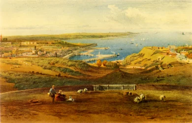 Veduta generale di Guernsey da Port George