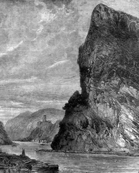 Roccia di Loreley, vicino a St Goarshausen, Germania, XIX secolo